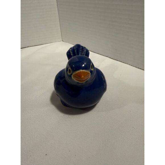 Ceramic Blue Bird Figuerine, Spring Desor, Shelf Sitter,  Farmhouse, Shabby Chic - Picture 3 of 9